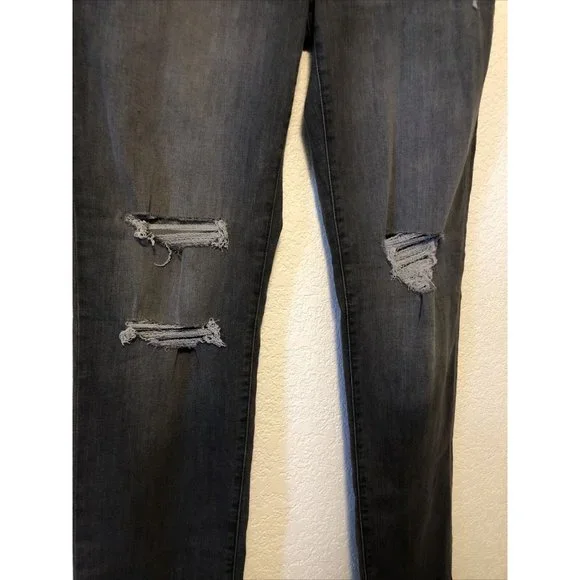 New Joes Jeans The Brixton Straight Narrow Distressed 33x34 Grey Denim Stretch